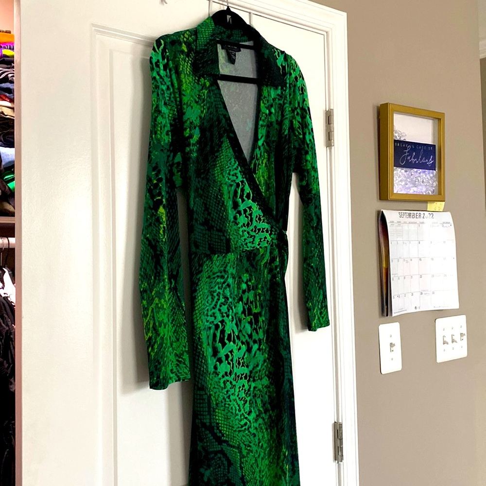 Astro wrap animal print dress size 12
